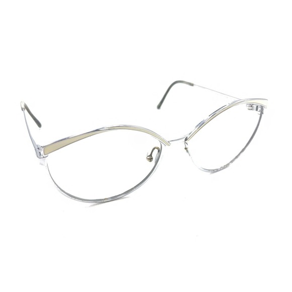 Christian Dior 2169 77 Silver Beige Cat Eye Eyeglasses Frames 58-17 130 Austria - Picture 1 of 12